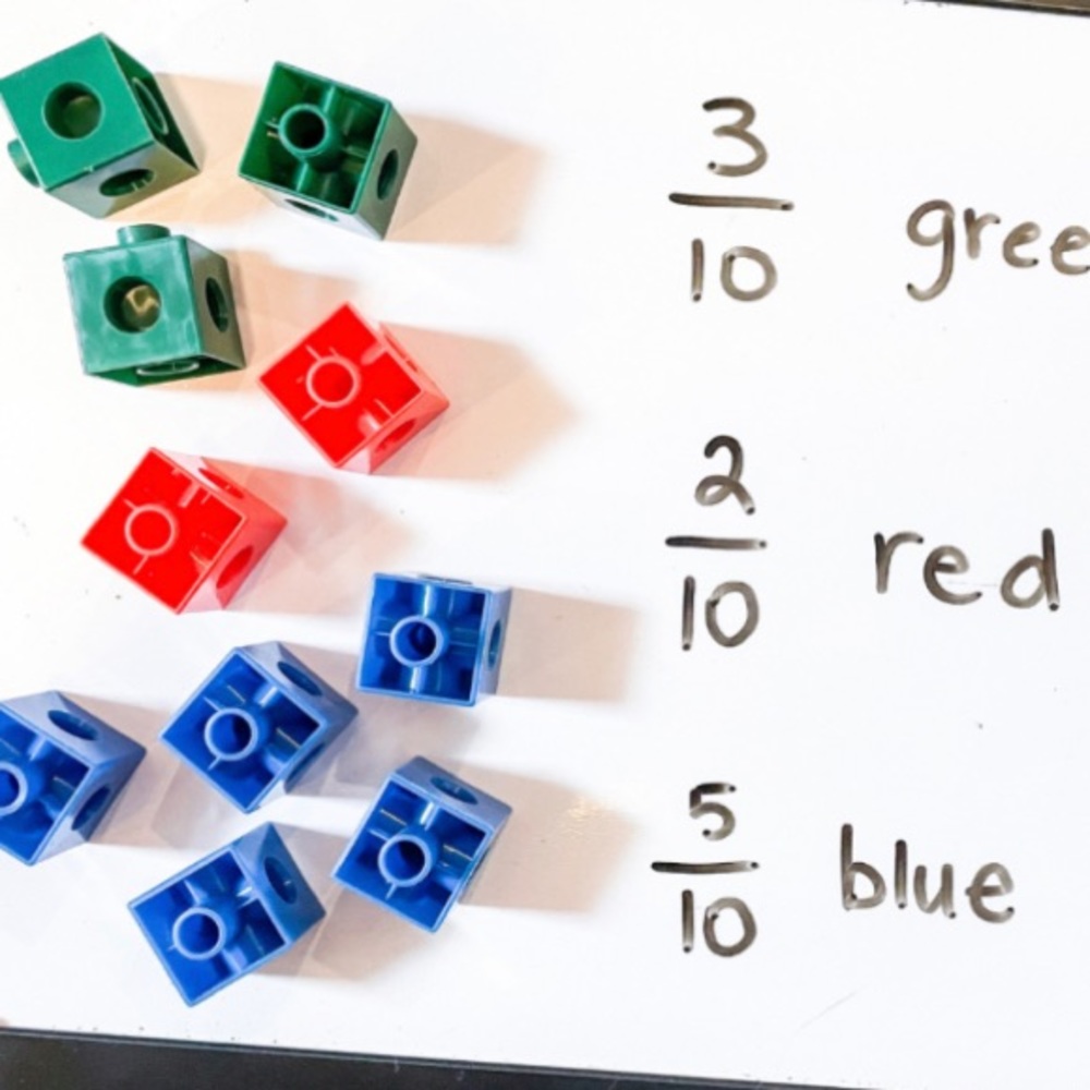 Math snap cube set of 80 teacher resource tactile